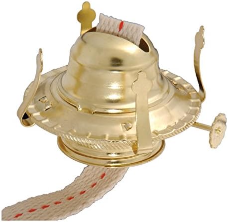 BP Lamp Replacement 2 Brass Plated Burner with Cotton Wick and Reduction Collar