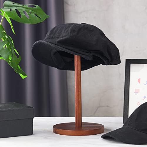 Chunful 2 Piece Rustic Wood Hat Display Stand