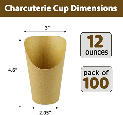 CAMKYDE 100 Pcs French Fries Cups for Parties and Events