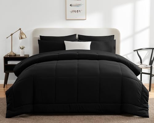 CozyLux Queen Comforter Set 7 Piece Bed in a Bag
