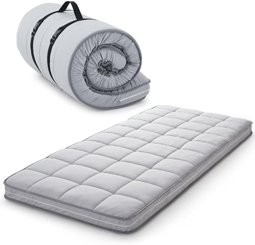 4 Inch Cot Mattress Topper 72x24 Inch Portable Folding Sleep Pad