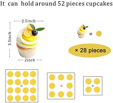 YestBuy 3 Tier Clear Cupcake Stand with LED Light Yellow