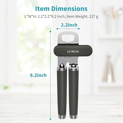 Ultrean Manual Can Opener Bottle Opener Gray