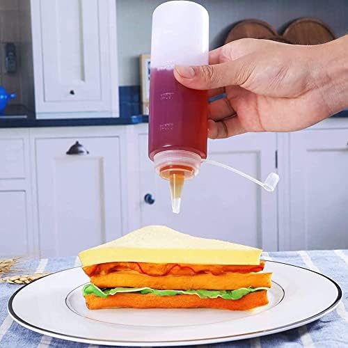 Abnaok 2 Pack 8 oz Squeeze Condiment Bottles with Twist Cap