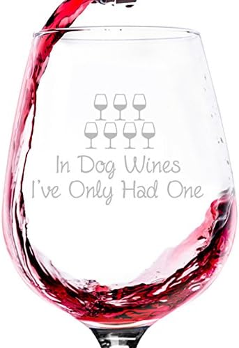 In Dog Wines Funny Wine Glass - Unique Gift for Dog Lovers