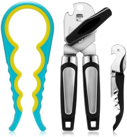 Aieve Can Opener Set 3 Pack Manual Smooth Edge