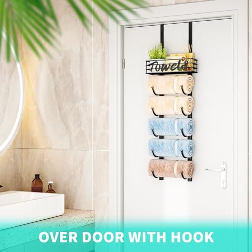 HapiRm 6-Tier Towel Rack - Black Patented
