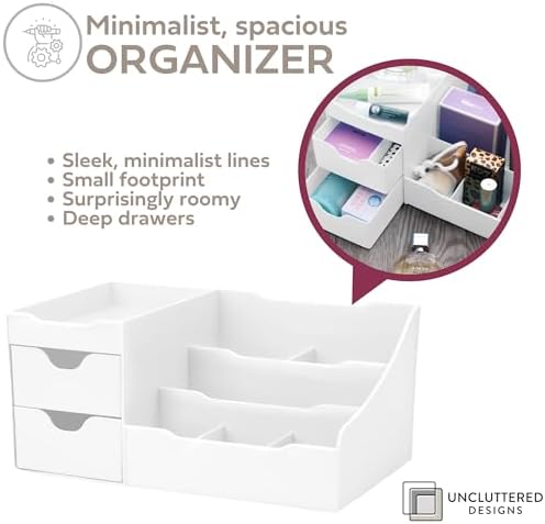 Uncluttered Designs Large Makeup Organizer for Vanity