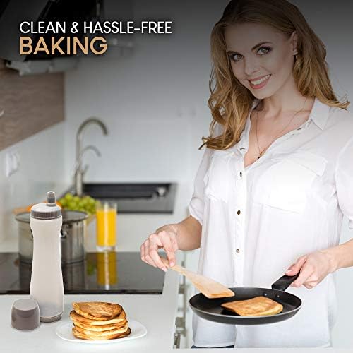 EXULTIMATE Pancake Batter Dispenser Pen - 3 Cup Capacity Drip Proof