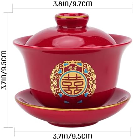 Chinese Red Tea Cup Set for Wedding and Party