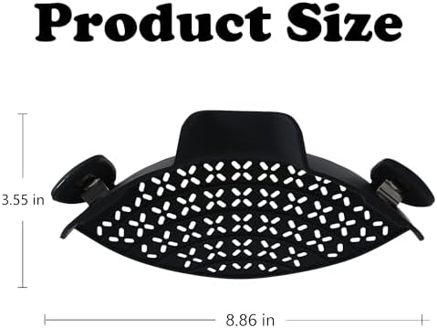 RIGORIZE Clip On Strainer Silicone for Pots and Pans