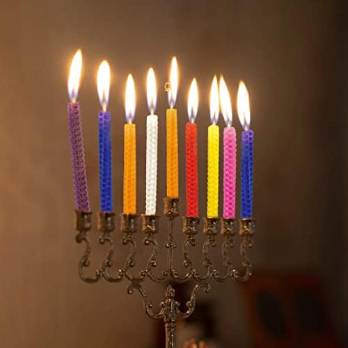 DEYBBY Honeycomb Beeswax Hanukkah Candles - Set of 45