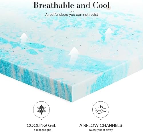 DUMOS Memory Foam Mattress Topper Queen