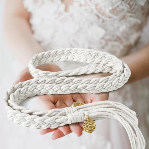 ESNOY Wedding Lasso Rope with Pendants Traditional Celtic Style White