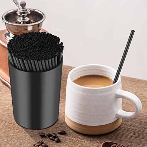 200 Pcs Black Coffee Stirrer and Holder Set