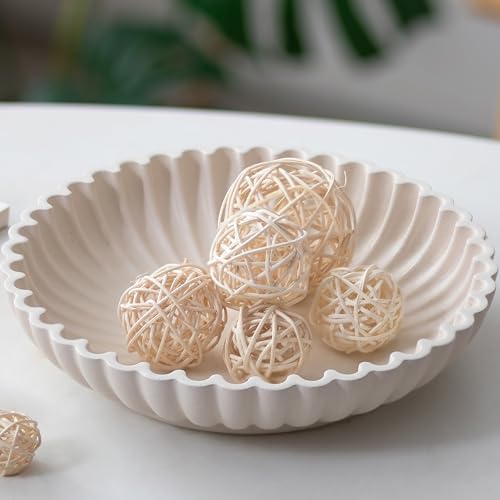 Hanobe Centerpiece Bowl Decor with Ruffle Edge