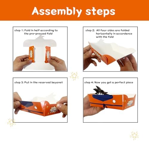 Dragon Themed 24pcs Disposable Paper Food Trays for Kids Party