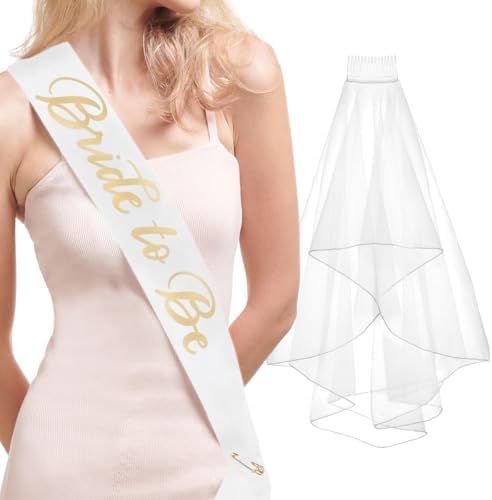 Xo Fetti Bachelorette Party Sash and Veil Kit