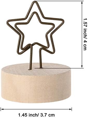 Yaomiao 15 Pack Wooden Base Place Card Holders