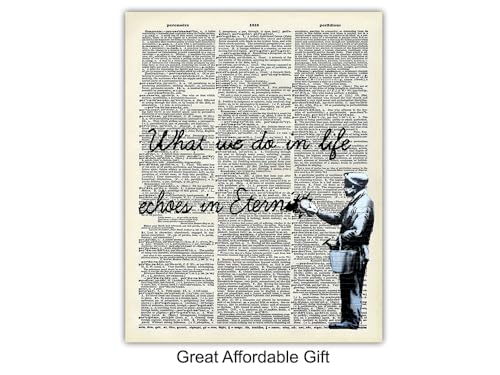Banksy Inspired Wall Art Set - 6 Prints 8x10