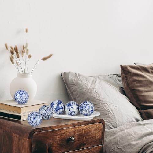 Vesici 9 Pcs Blue White Porcelain Decorative Balls
