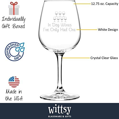 In Dog Wines Funny Wine Glass - Unique Gift for Dog Lovers