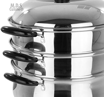 3 Tier Stainless Steel Steamer Pot 125 Inch