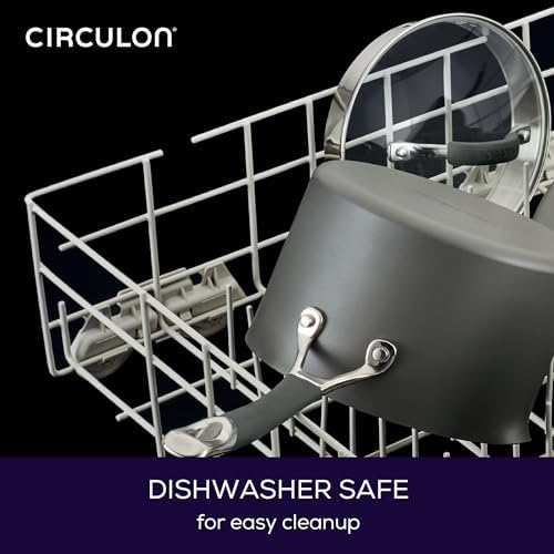 Circulon 83908 Radiance 75 Qt Stock Pot with Lid Gray