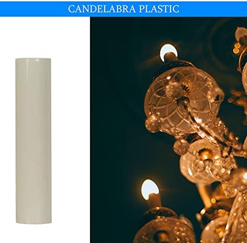 Ciata 12 Pack Cream Plastic Drip Candle Covers