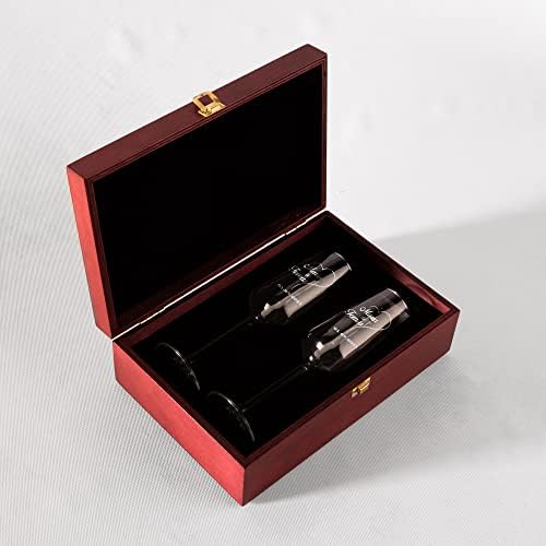 Personalized Champagne Flutes Set of 2 for Weddings