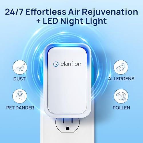 Clarifion Air Ionizer - Filterless Quiet Portable
