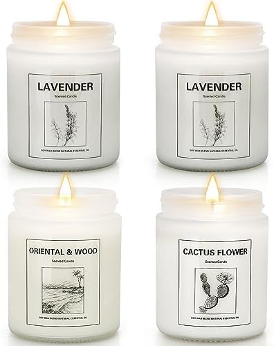 THORNWOLF 4 Pack Scented Candles Lavender