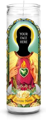 Saint Selfie Custom Prayer Candle for Fathers Day