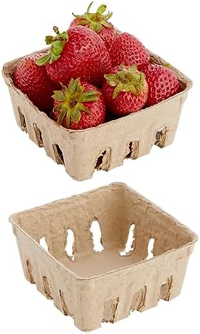 Juvale Pulp Fiber Berry Baskets 4x4x181 In Set of 60