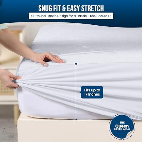 Utopia Bedding Waterproof Mattress Protector Queen Size