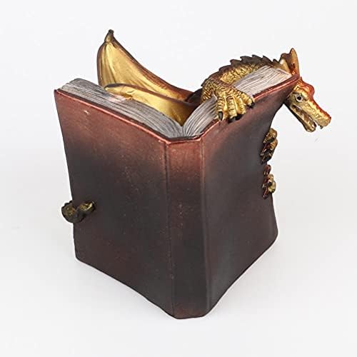 Fantasy Dragon Bookend Set for Home Office Shelves