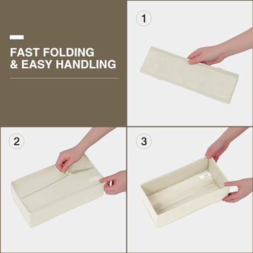 DIMJ Drawer Organizers Set of 4 for Clothing and Storage