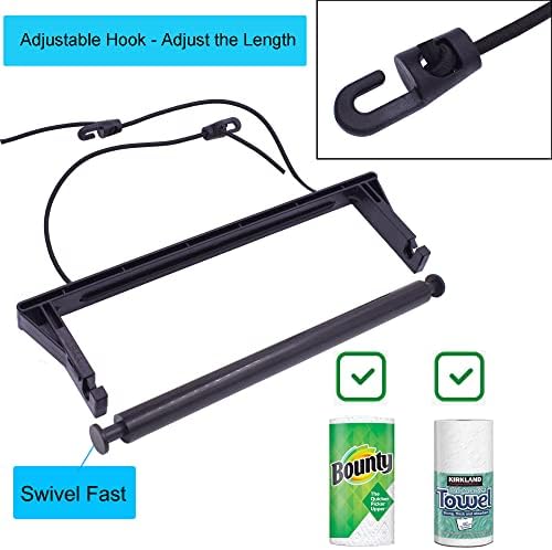 YYST Portable Paper Towel Holder with 2 Hooks