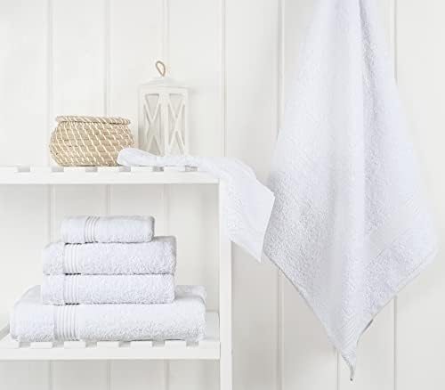 Cotton Paradise 6 Piece Towel Set White