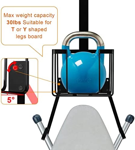 ORLESS Ironing Board Wall Mount Hanger Black