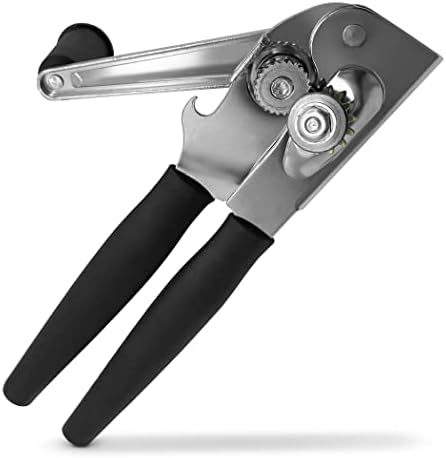 Sleekitch Heavy Duty Manual Can Opener With Bottle Opener Hook