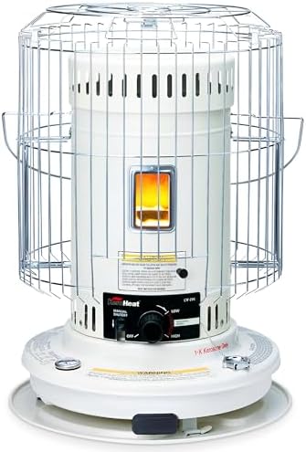 KeroHeat Sengoku Kerosene Heater 23500 BTU Portable White Cordless