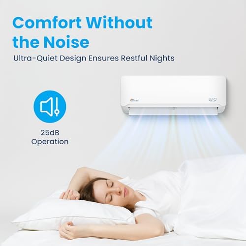 Senville Leto Series Mini Split AC Heat Pump 9000 BTU White