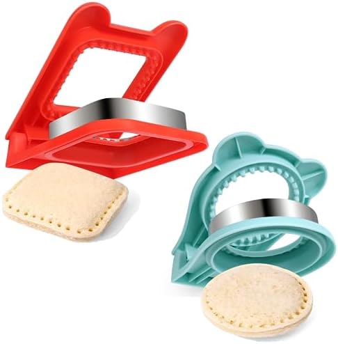 Vodolo Crustless Sandwich Maker with 2 Cutters for Kids Lunch