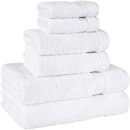Cotton Paradise 6 Piece Towel Set White