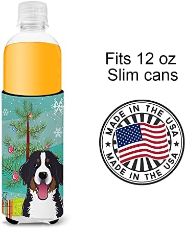 Carolines Treasures Christmas Tree and Bernese Mountain Dog Can Cooler Sleeve Hugger