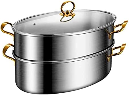 Stainless Steel Multi-Use Roasting Pan with Rack and Double Layer