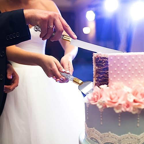 Boao 4-Piece Wedding Toasting Flutes and Cake Server Set