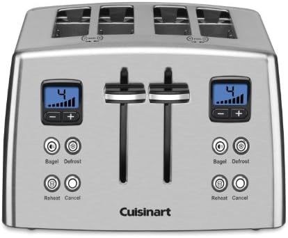 Cuisinart CPT-435P1 4-Slice Countdown Toaster with Blue Backlit LCD