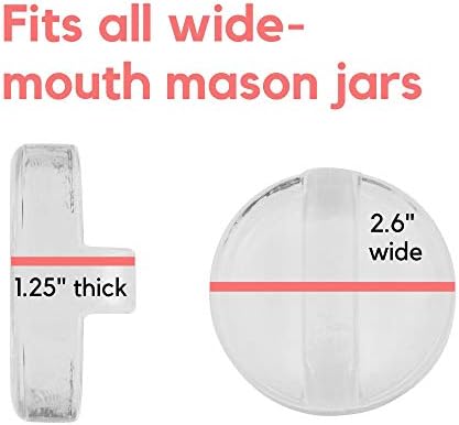 5-Pack Glass Fermentation Weights with Handles for Mason Jars